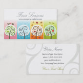 Vier seizoenen visitekaartje (Voorkant / Achterkant)