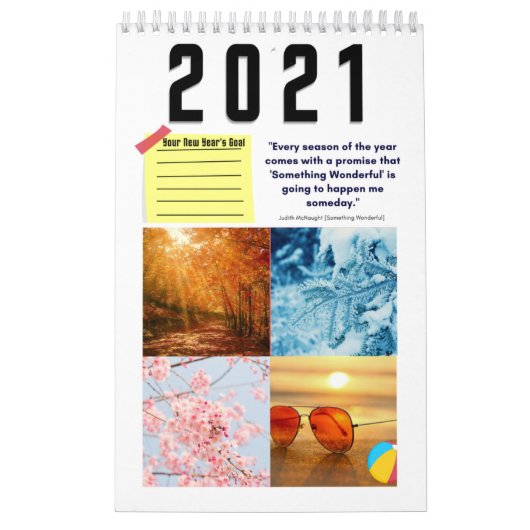 Vier seizoenen - winter, lente, zomer en herfst kalender (Hoes)