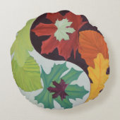 Vier Seizoenen Yin-Yang Ronde Kussen (Achterkant)