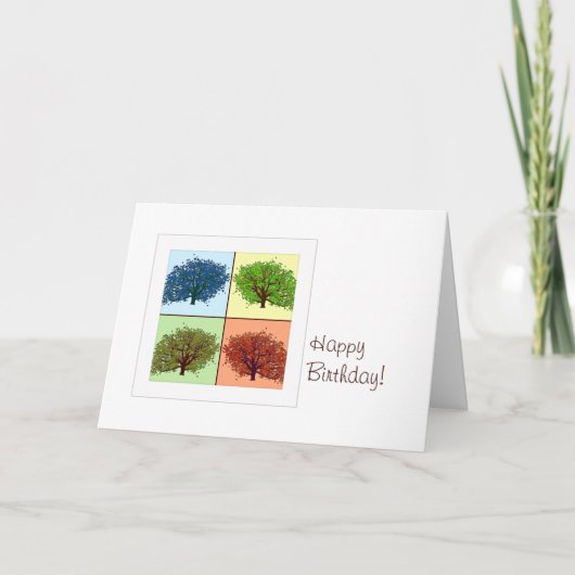 Vier seizoenseiken kaart (Voorkant)