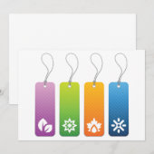 Vier seizoensgebonden Labels Kaart (Voorkant / Achterkant)