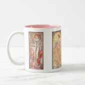 Vier seizoensillustraties Alphonse Mucha Tweekleurige Koffiemok (Links)