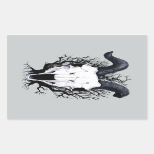 Vier seizoensschedels: Winter Chill Rechthoekige Sticker