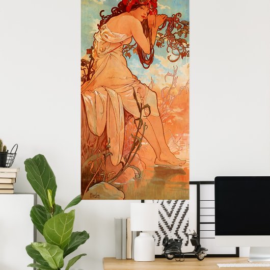 Vier seizoenszomer poster (Thuiskantoor)