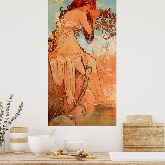 Vier seizoenszomer poster (Keuken)