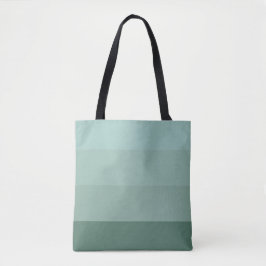 Vier Shades of Green Stripes Canvas tas