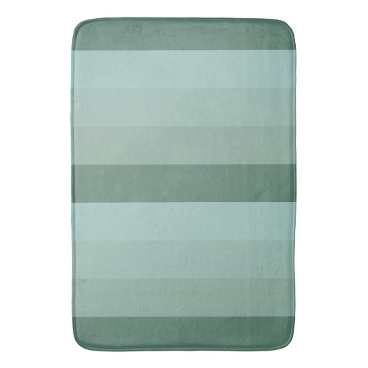 Vier Shades van Groene Stripes Badmat (Voorkant Verticaal)
