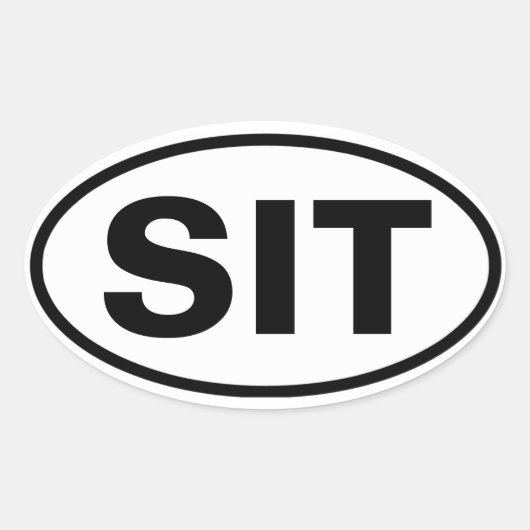 VIER Sitka, Alaska "SIT" Ovale Sticker (Voorkant)