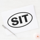VIER Sitka, Alaska "SIT" Ovale Sticker (Envelop)
