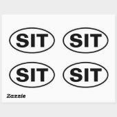 VIER Sitka, Alaska "SIT" Ovale Sticker (Vel)
