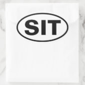 VIER Sitka, Alaska "SIT" Ovale Sticker (Tas)