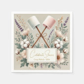 Vier S'more Rustic Camp Bride Party Servet (Voorkant)