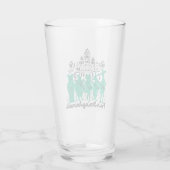 Vier snaardieren Band Pint Glass Glas (Achterkant)