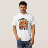 Vier snacks met unieke Corndog-kunst T-shirt (Voorkant volledig)