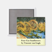 Vier sneeuwbloemen door Vincent van Gogh Magneet (Voorkant / Achterkant)