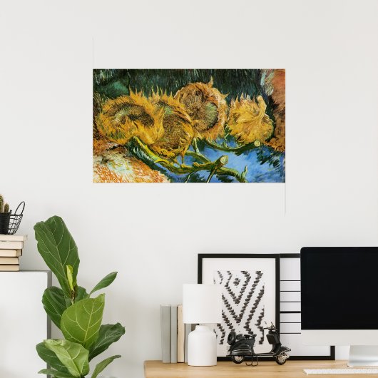 Vier sneeuwbloemen door Vincent van Gogh Poster (Thuiskantoor)