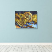 Vier sneeuwbloemen schilderen Vincent van Gogh Canvas Afdruk (Insitu (Houten vloer))