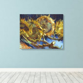 Vier sneeuwbloemen schilderen Vincent van Gogh Canvas Afdruk (Insitu (Houten vloer))