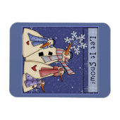 Vier sneeuwmannen magneet (Horizontaal)