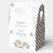 Vier snelheid Blue Monster Trucks Gift Box nodig Bedankdoosjes (Geopend)