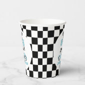 Vier snelheids-blauwe-rantsoenauto's van vierde ve papieren bekers (Rechts)