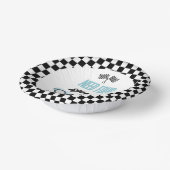 Vier snelheids-blauwe-rantsoenauto's van vierde ve papieren kommen (Gebogen)