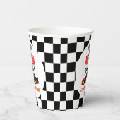 Vier snelheids-rode-raderauto's van vierde verjaar papieren bekers (Rechts)