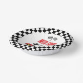 Vier snelheids-rode-raderauto's van vierde verjaar papieren kommen (Gebogen)