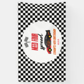 Vier snelheids-rode-raderauto's van vierde verjaar spandoek (Verticaal)