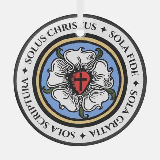 Vier Solas - Lutheran Glas Ornament (Voorkant)