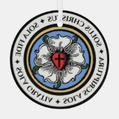 Vier Solas - Lutheran Glas Ornament (Achterkant)