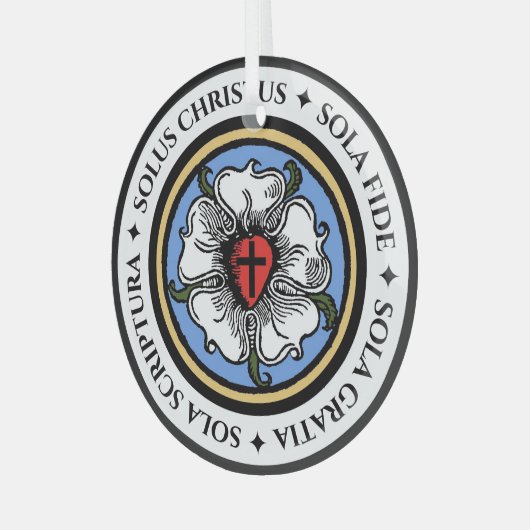 Vier Solas - Lutheran Glas Ornament (Voorkant links)