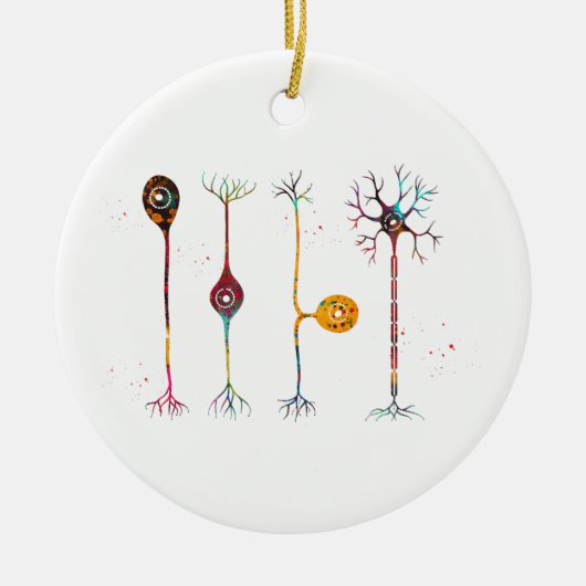 Vier soorten neuronen keramisch ornament (Voorkant)