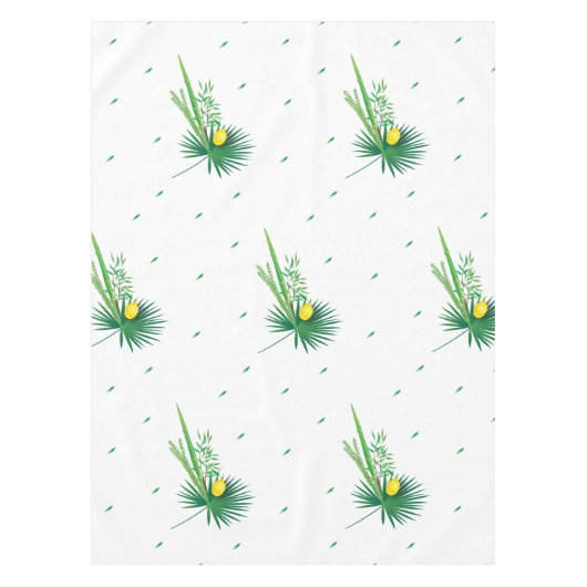 Vier soorten van de Joodse Holiday Sukkot Party Tafelkleed (Voorkant)