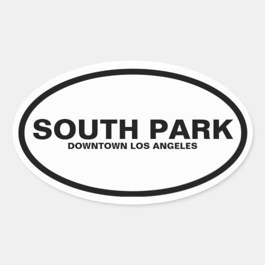 VIER "South Park", Downtown LA Ovale Sticker (Voorkant)