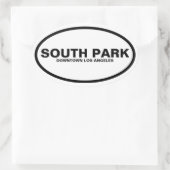 VIER "South Park", Downtown LA Ovale Sticker (Tas)