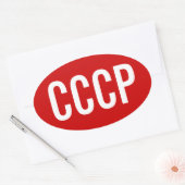 VIER Sovjet-Unie "CCCP" Ovale Sticker (Envelop)