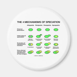 Vier specificatiemechanismen (evolutie) magneet