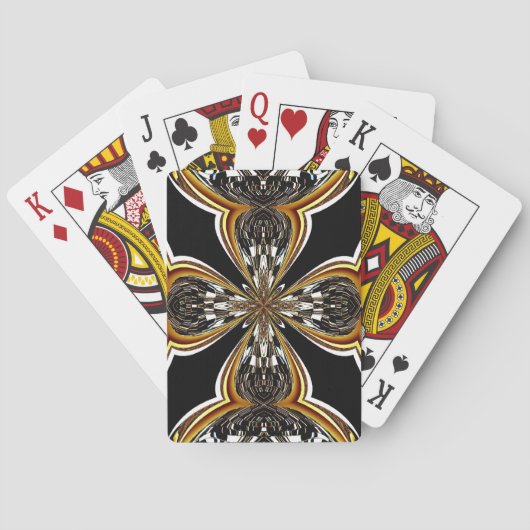 Vier Speelkaarten van de Koning van het Spel (Achterkant)