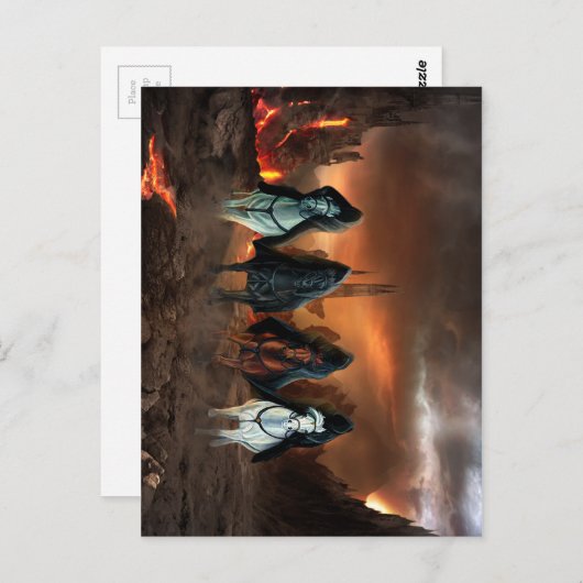 Vier sperma van de Apocalyps Briefkaart (Voorkant / Achterkant)