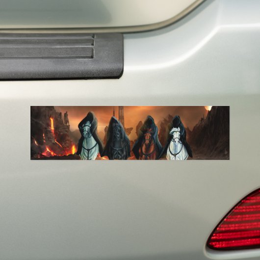 Vier sperma van de Apocalyps Bumpersticker (Op auto)