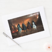 Vier sperma van de Apocalyps Rechthoekige Sticker (Envelop)