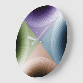 Vier spirale kleurenkunst grote klok (Hoek)