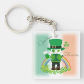 Vier St. Patrick's Day met een Lucky Cat Sleutelhanger (voorkant)