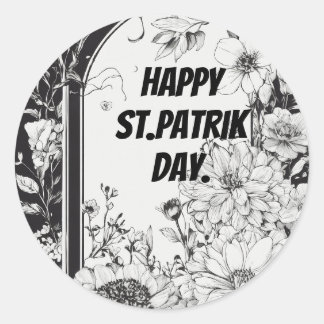Vier St. Patrick's Day met gelukkig st.patrik Ronde Sticker