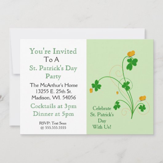 Vier St. Patrick's Day met ons!" Feest Kaart (Voorkant)