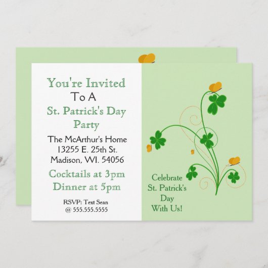 Vier St. Patrick's Day met ons!" Feest Kaart (Voorkant / Achterkant)