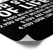 Vier stadia van het leven Santa Funny Christmas X- Poster (Hoek)