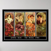 Vier stenen afdrukken poster (Voorkant)