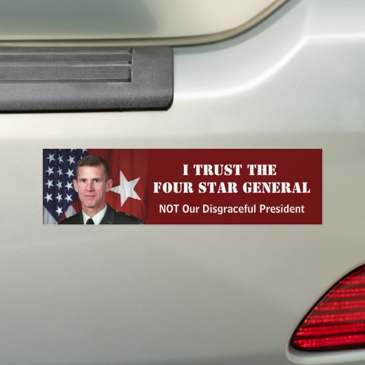 Vier sterren Algemeen Bumpersticker (Op auto)